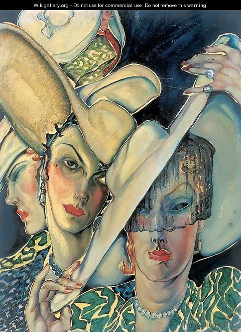 Hatted Women 1930s - Geza Voros