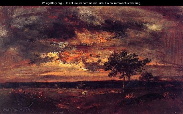 Twilight Landscape 1850 - Theodore Rousseau