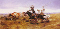 O.H.Cowboys Roping a Steer - Charles Marion Russell