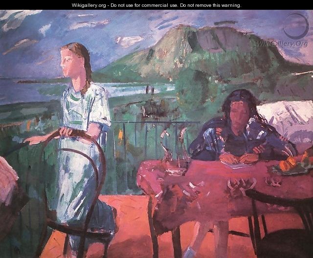 Alice and Marili on the Balcony 1947 - Ary Schefer