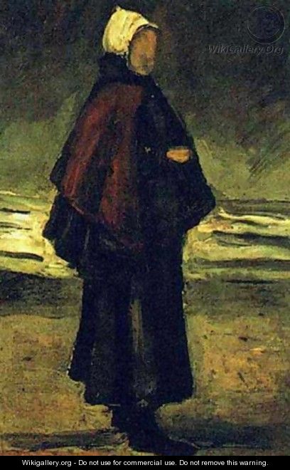 Fishmans Wife On The Beach 1882 - Vincent Van Gogh