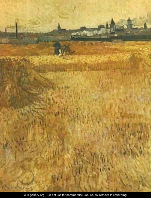 Arles View From The Wheat Fields 1888 - Vincent Van Gogh