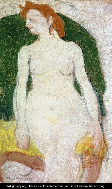 Nude on a Green Armchair 1895 - Leon De Smet