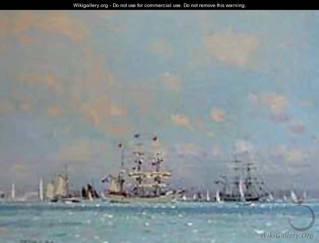 Tall Ships In The South Hampton Waters - Peter Johan Kraft