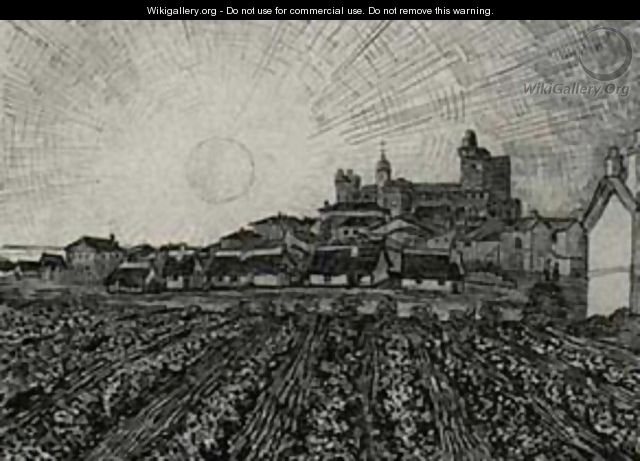 View Of Saintes Maries With Church And Ramparts 1888 - Vincent Van Gogh