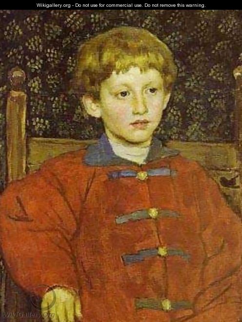 Portrait Of Vladimir Vasnetsov The Artists Son 1899 - Viktor Vasnetsov