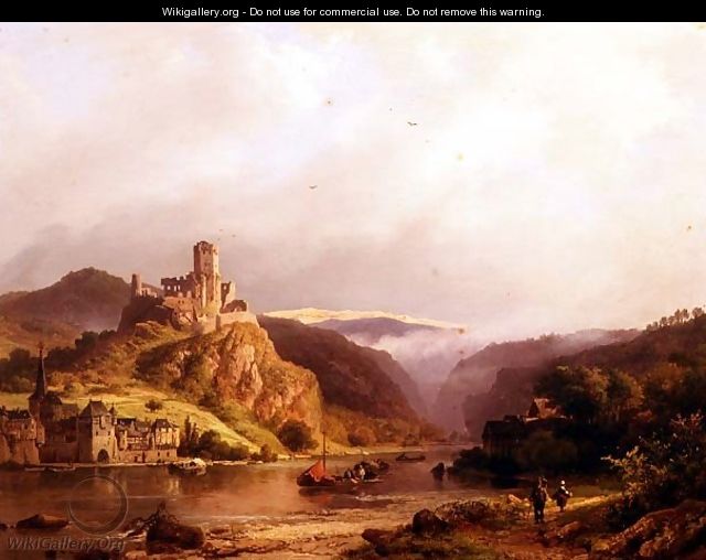 Beilstein on the Moselle - Barend Cornelis Koekkoek