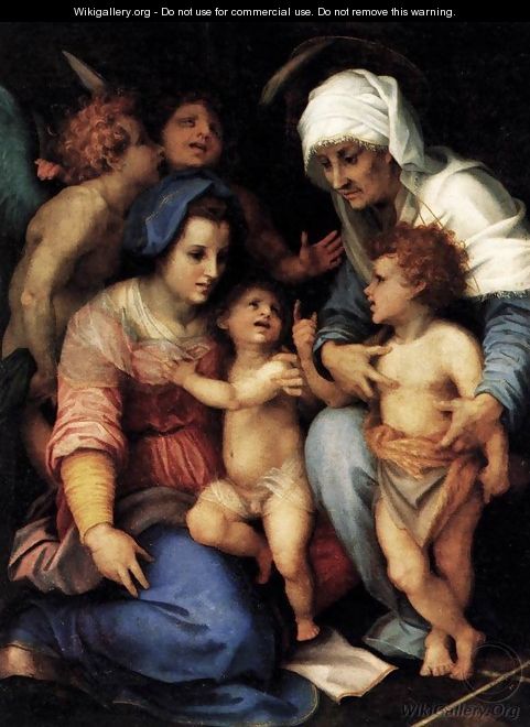 Madonna and Child with St Elisabeth, the Infant St John, and Two Angels 1515-16 - Andrea Del Sarto