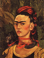 Self Portrait With Monkey 1940 - Frida Kahlo