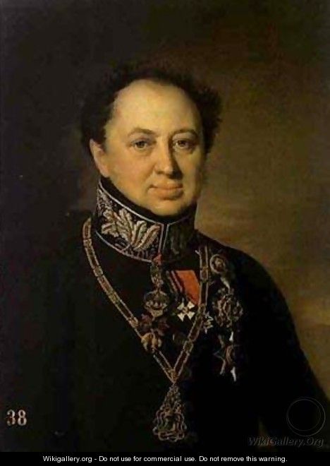 Portrait Of DP Tatishchev 1838 - Vasili Andreevich Tropinin
