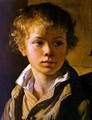 Head Of A Boy Portrait Of Av Tropinin 1818 - Vasili Andreevich Tropinin