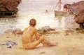Seated Nude on a Beach 1900 - Henry Scott Tuke