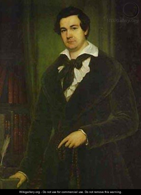 Portrait Of The Actor Va Karatyghin 1842 - Vasili Andreevich Tropinin