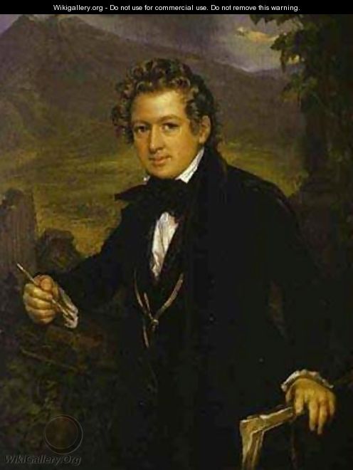 Portrait Of Karl Brulloff 1836 - Vasili Andreevich Tropinin