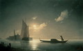 Gondolier at Sea by Night 1843 - Ivan Konstantinovich Aivazovsky