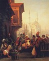 Coffee house by the Ortakoy Mosque in Constantinople - Ivan Konstantinovich Aivazovsky