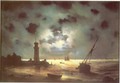 Coast of sea at night - Ivan Konstantinovich Aivazovsky