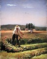 A peasant mowing - Charles Émile Jacque