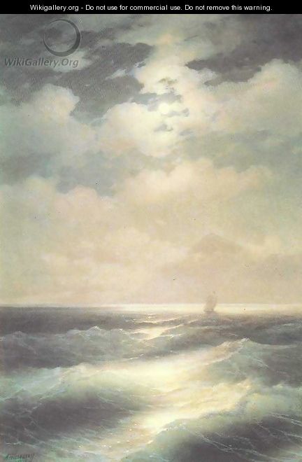 Sea view by Moonlight - Ivan Konstantinovich Aivazovsky