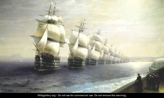 Parade of the Black Sea Fleet in 1849 - Ivan Konstantinovich Aivazovsky
