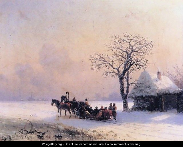 Winter Scene in Little Russia - Ivan Konstantinovich Aivazovsky