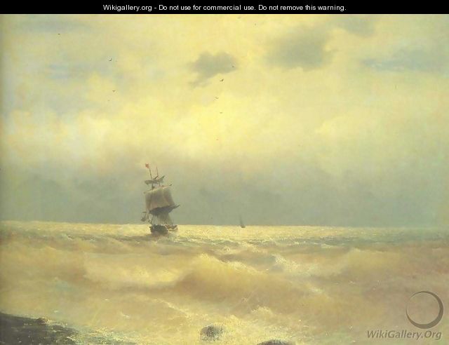 The ship near coast - Ivan Konstantinovich Aivazovsky