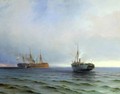 The capture of Turkish navel on Black sea - Ivan Konstantinovich Aivazovsky