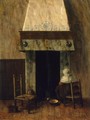 An Old Woman by a Fireplace - Jacobus Vrel