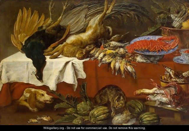 Still-Life with Dead Game and Lobster - Paul de Vos