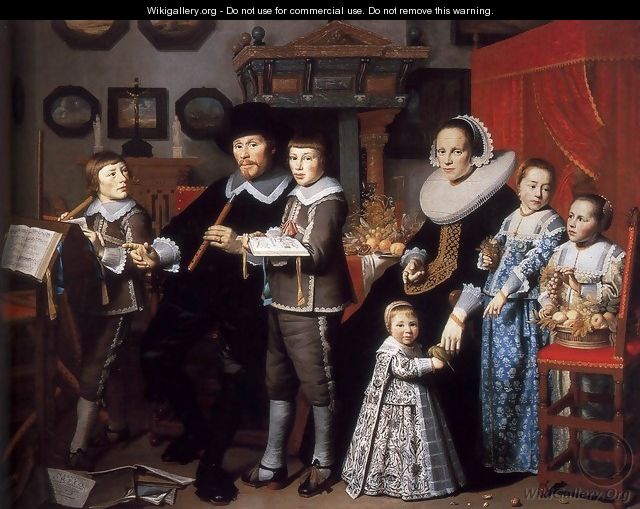 Portrait of Michiel van der Dussen and His Family - Hendrick Van Vliet