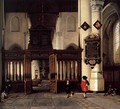 Interior of the Nieuwe Kerk, Delft, with the Memorial Tablet of Adriaen Teding v - Hendrick Van Vliet