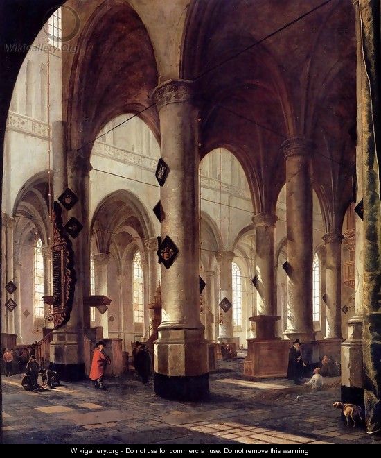 The Pieterskerk in Leiden - Hendrick Van Vliet