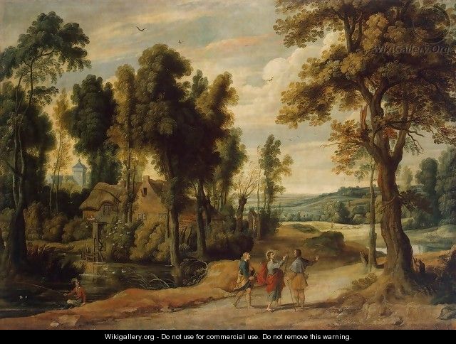 Landscape with Christ and his Disciples on the Road to Emmaus - Jan Wildens