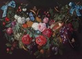 A Swag of Flowers - Jacob van Walscapelle