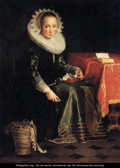 Portrait of Eva Wtewael - Joachim Wtewael (Uytewael)