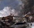 Winter Landscape with Wooden Bridge - Philips Wouwerman