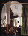 A Sermon in the Oude Kerk, Delft - Emanuel de Witte