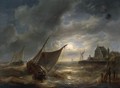 Harbour by Night - Louis Verboeckhoven