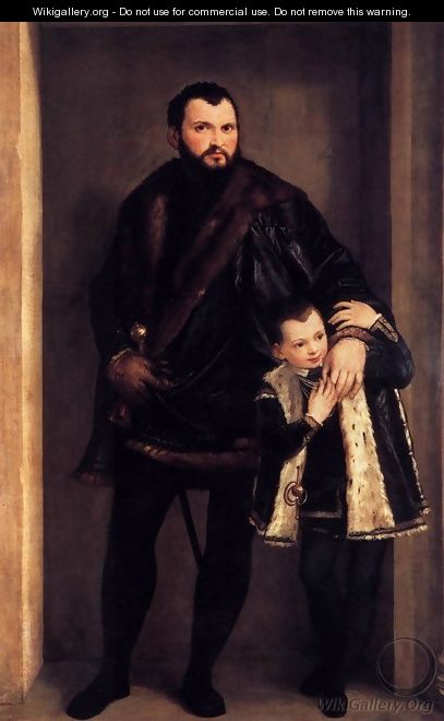 Portrait of Count Giuseppe da Porto with his Son Adriano - Paolo Veronese (Caliari)
