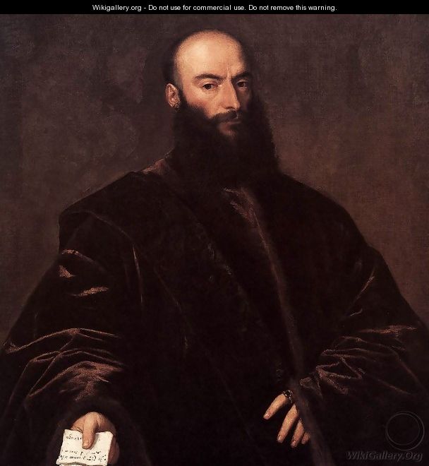 Portrait of Jacopo (Giacomo) Dolfin (detail) - Tiziano Vecellio (Titian)