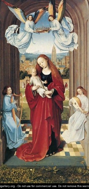 Virgin and Child with Angels - Flemish Unknown Masters