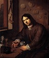 Portrait of a Silversmith in His Workshop (detail) - Dutch Unknown Masters