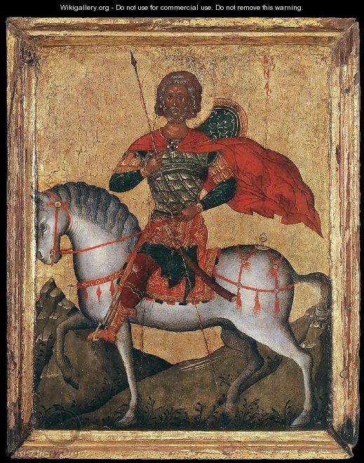St Menas of Egypt on Horseback - Cretan Unknown Master