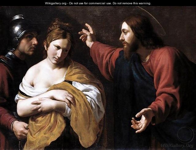 Christ and the Woman Taken in Adultery - Alessandro Turchi (Orbetto)