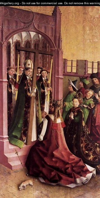 Darmstadt Altarpiece Constantine and His Mother Helena Venerating the True Cros - German Unknown Masters