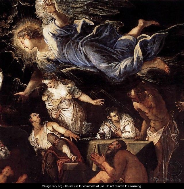 St Roch in Prison Visited by an Angel (detail) 2 - Jacopo Tintoretto (Robusti)