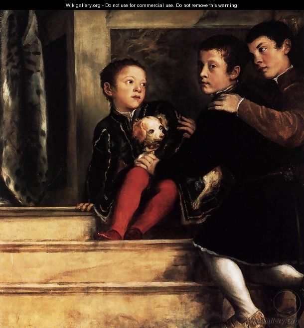 The Vendramin Family Venerating a Relic of the True Cross (detail) - Tiziano Vecellio (Titian)