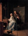 Portrait of the Artist and His Wife at the Spinet - Johann Heinrich The Elder Tischbein