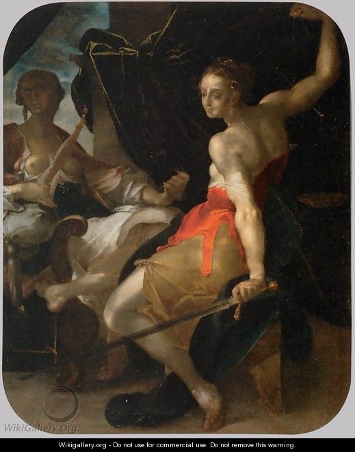 Allegory of Justice and Prudence - Bartholomaeus Spranger