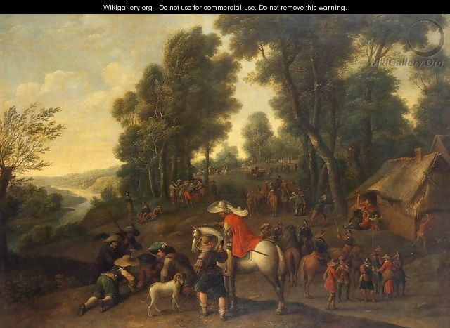 Halt of Horsemen in a Forest - Pieter Snayers
